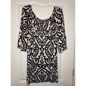 Black and cream dress